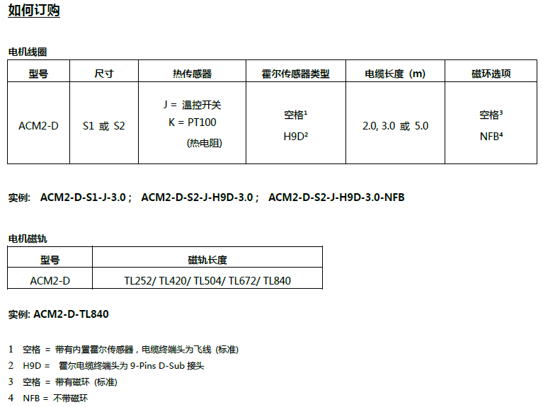 ACM-D直线电机