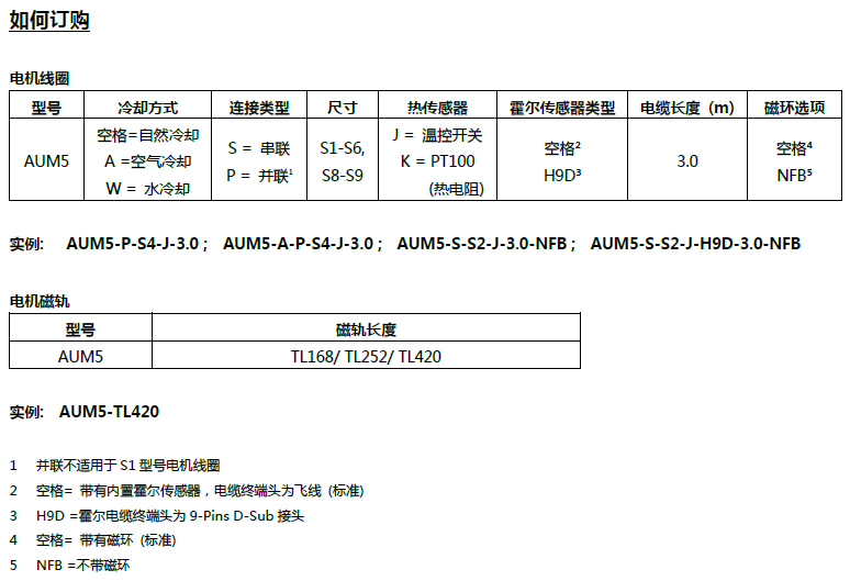 AUM5直线电机